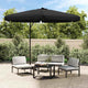 Vidaxl parasol met stalen paal 300 cm zwart