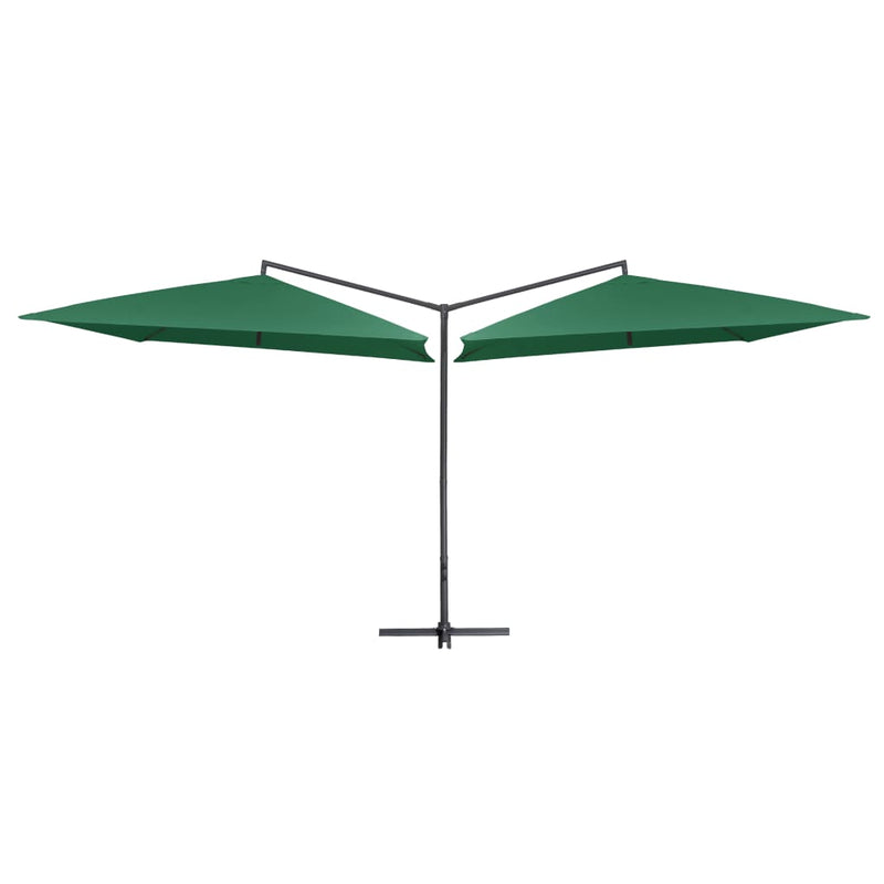 Load image into Gallery viewer, Vidaxl parasol dubbel met stalen paal 250x250 cm groen
