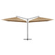 Vidaxl parasol dubbel met stalen paal 250x250 cm taupe