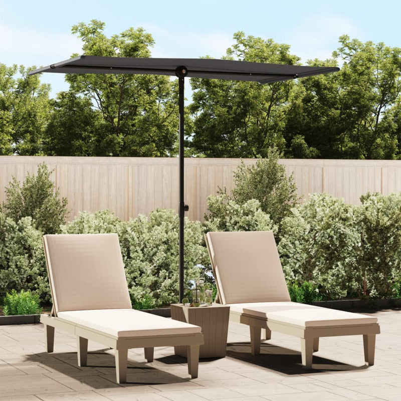 Load image into Gallery viewer, Vidaxl parasol met aluminium paal 180x110 cm antracietkleurig
