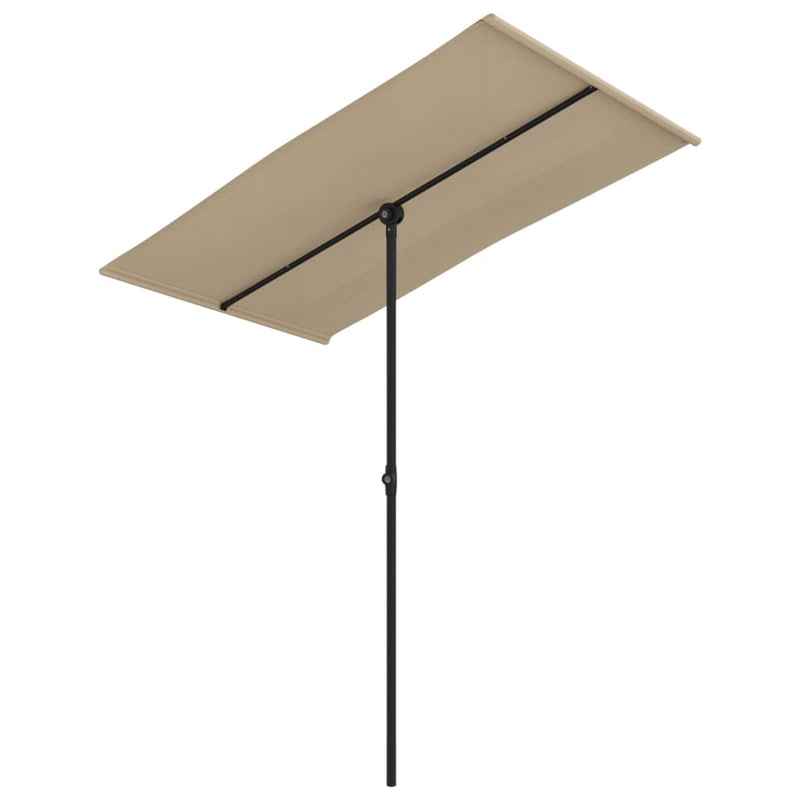 Load image into Gallery viewer, Vidaxl parasol met aluminium paal 180x110 cm taupe
