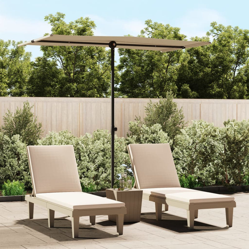 Load image into Gallery viewer, Vidaxl parasol met aluminium paal 180x110 cm taupe
