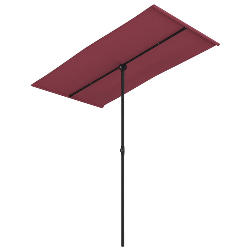 Load image into Gallery viewer, Vidaxl parasol met aluminium paal 180x110 cm bordeauxrood
