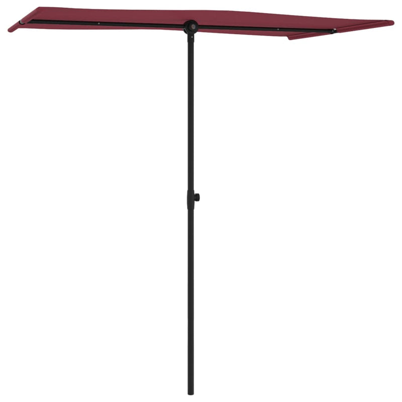 Load image into Gallery viewer, Vidaxl parasol met aluminium paal 180x110 cm bordeauxrood
