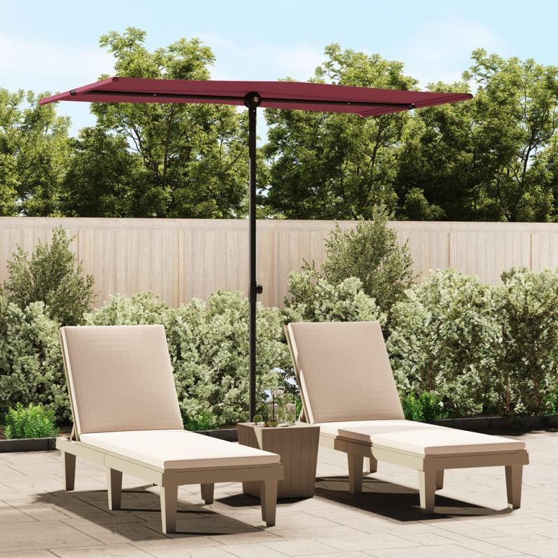 Load image into Gallery viewer, Vidaxl parasol met aluminium paal 180x110 cm bordeauxrood
