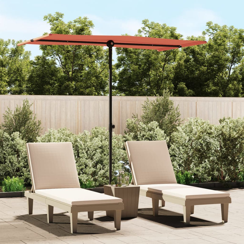 Load image into Gallery viewer, Vidaxl parasol met aluminium paal 180x110 cm terracottakleurig
