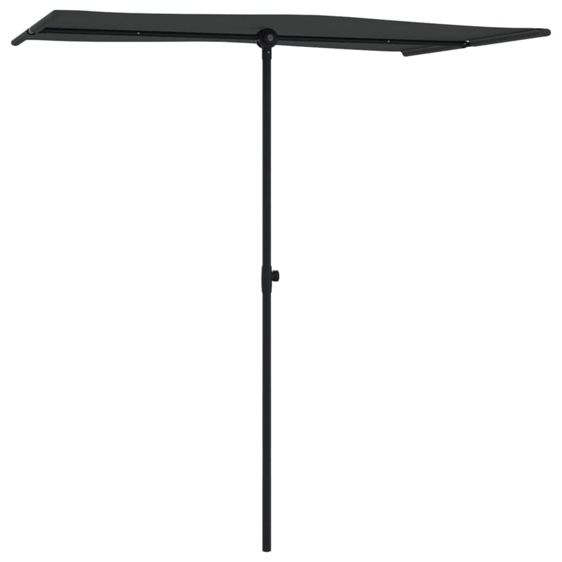Load image into Gallery viewer, Vidaxl parasol met aluminium paal 180x110 cm zwart
