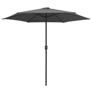 Vidaxl parasol met aluminium paal 270x246 cm antracietkleurig