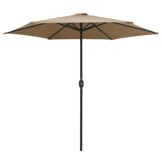 Vidaxl parasol met aluminium paal 270x246 cm taupe