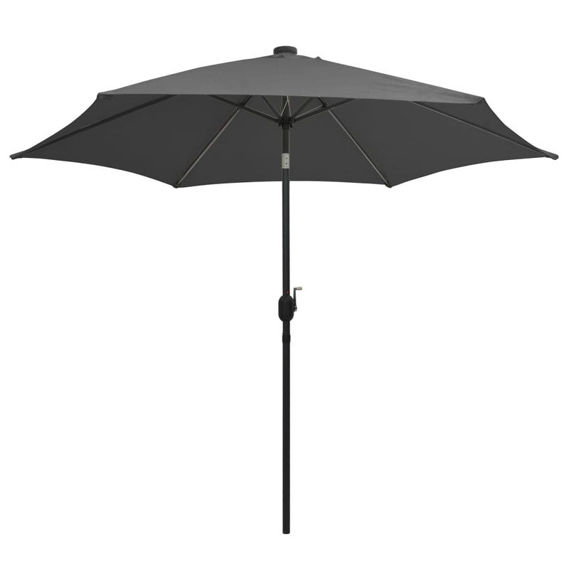Load image into Gallery viewer, Vidaxl parasol met led-verlichting en aluminium paal 300 cm antraciet
