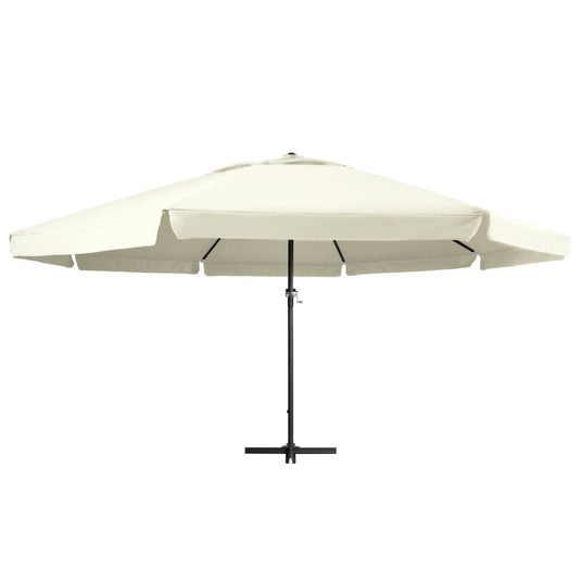 Vidaxl parasol met aluminium paal 600 cm zandwit