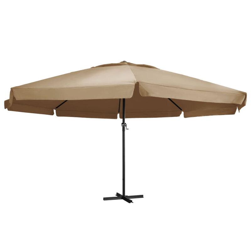 Load image into Gallery viewer, VidaXL Parasol met aluminium paal 600 cm taupe
