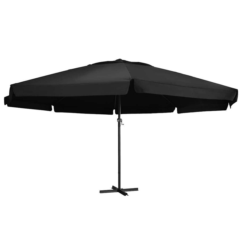 Load image into Gallery viewer, Vidaxl parasol met aluminium paal 600 cm zwart
