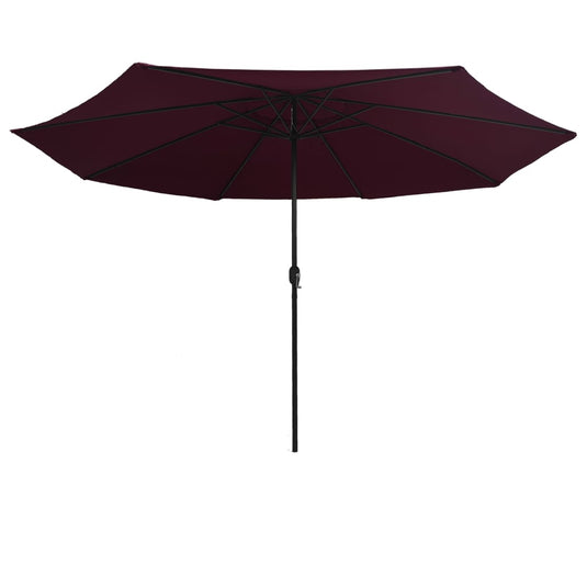 VidaXL Parasol met metalen paal 390 cm bordeauxrood