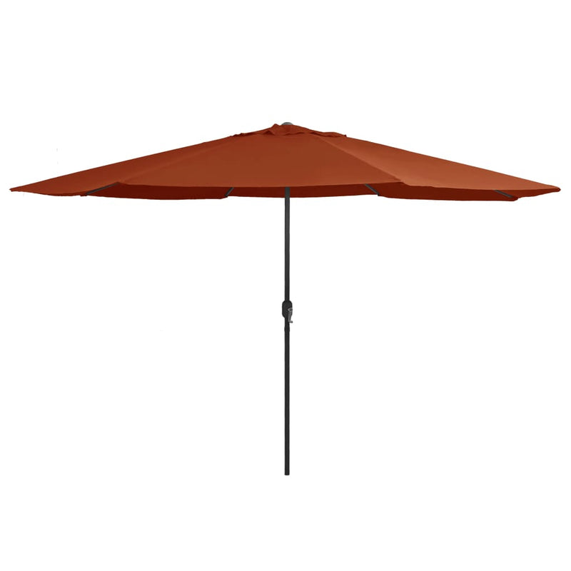 Load image into Gallery viewer, VidaXL Parasol met metalen paal 390 cm terracottakleurig
