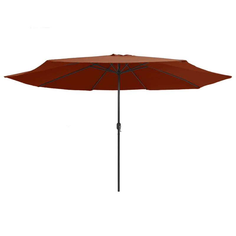 Load image into Gallery viewer, VidaXL Parasol met metalen paal 390 cm terracottakleurig
