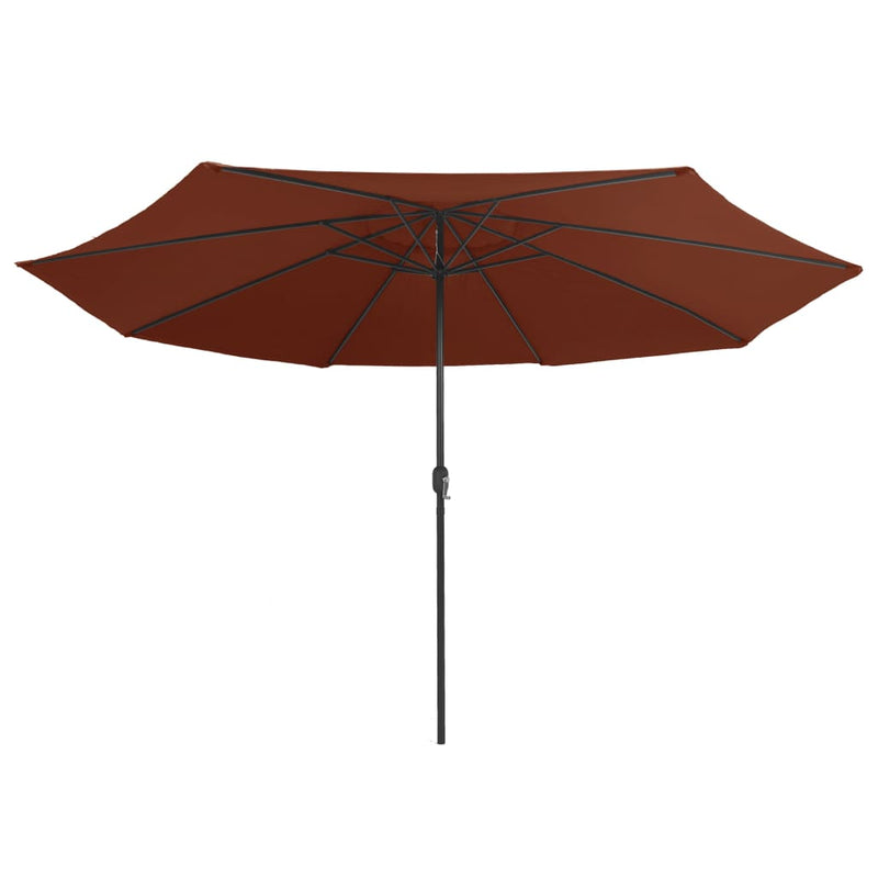 Load image into Gallery viewer, VidaXL Parasol met metalen paal 390 cm terracottakleurig
