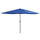 Vidaxl parasol met metalen paal 390 cm azuurblauw