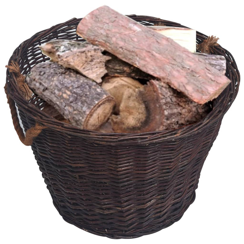 Load image into Gallery viewer, Vidaxl 3-delige houtmandenset stapelbaar wilgenhout donkerbruin
