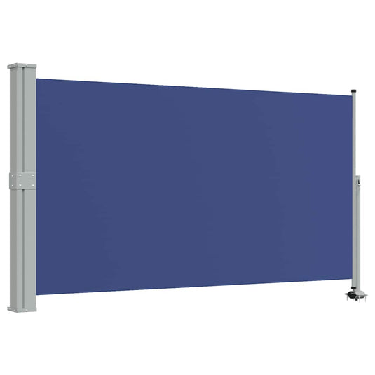 Vidaxl tuinscherm uittrekbaar 140x300 cm blauw