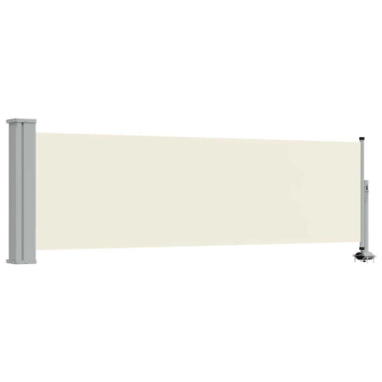 Vidaxl tuinscherm uittrekbaar 80x300 cm crèmekleurig