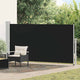 Vidaxl tuinscherm uittrekbaar 170x300 cm zwart