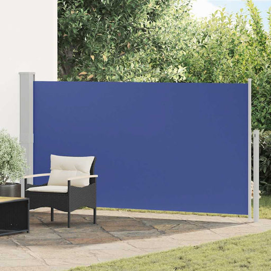 Vidaxl tuinscherm uittrekbaar 170x300 cm blauw