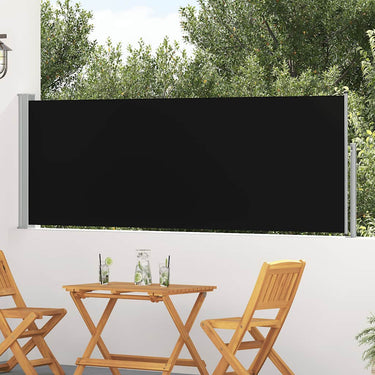 Vidaxl tuinscherm uittrekbaar 100x300 cm zwart