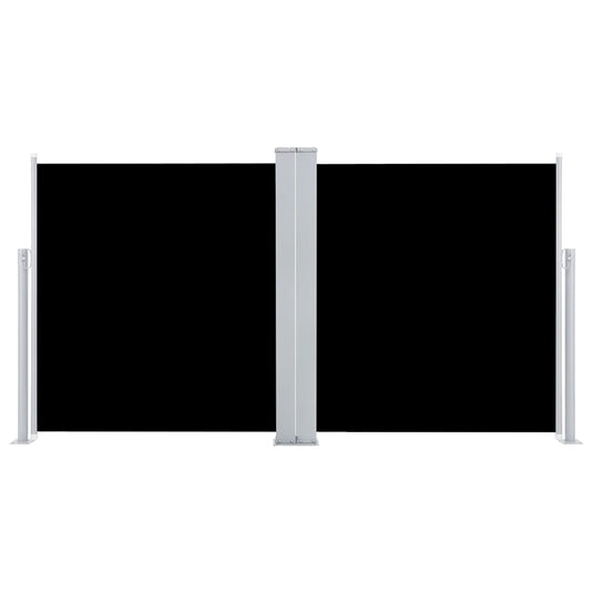 Vidaxl windscherm uittrekbaar 120x600 cm zwart