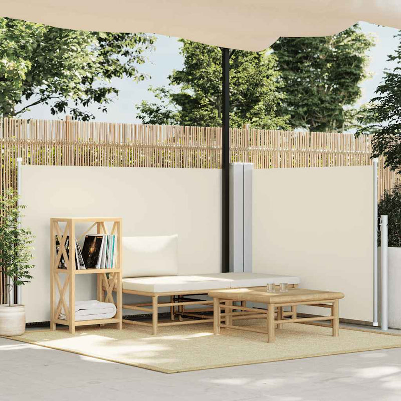 Load image into Gallery viewer, Vidaxl windscherm uittrekbaar 120x600 cm crème
