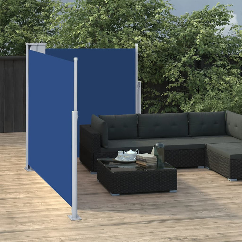 Load image into Gallery viewer, Vidaxl windscherm uittrekbaar 120x600 cm blauw
