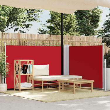 Vidaxl windscherm uittrekbaar 120x600 cm rood