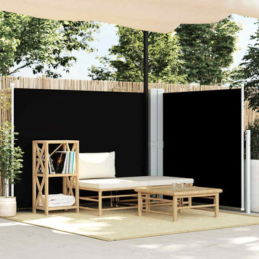 Vidaxl windscherm uittrekbaar 140x600 cm zwart