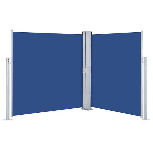 Vidaxl windscherm uittrekbaar 140x600 cm blauw