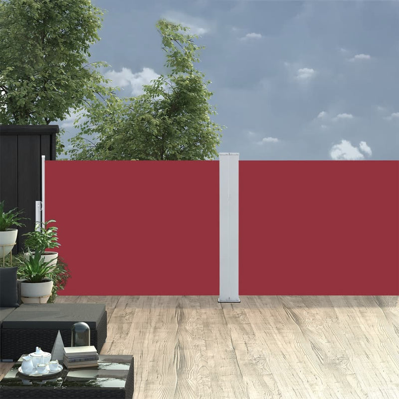 Load image into Gallery viewer, Vidaxl windscherm uittrekbaar 100x1000 cm rood
