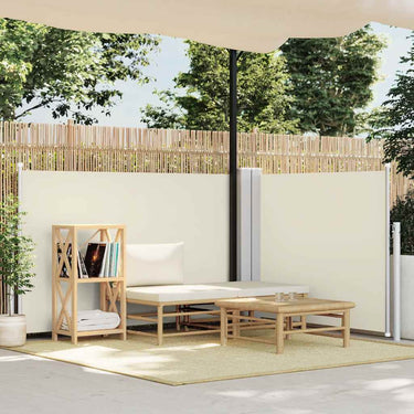 Vidaxl windscherm uittrekbaar 120x1000 cm crème