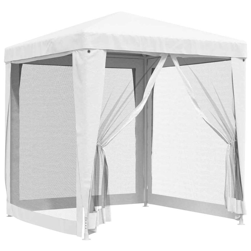 Load image into Gallery viewer, Vidaxl partytent met 4 mesh zijwanden 2x2 m wit
