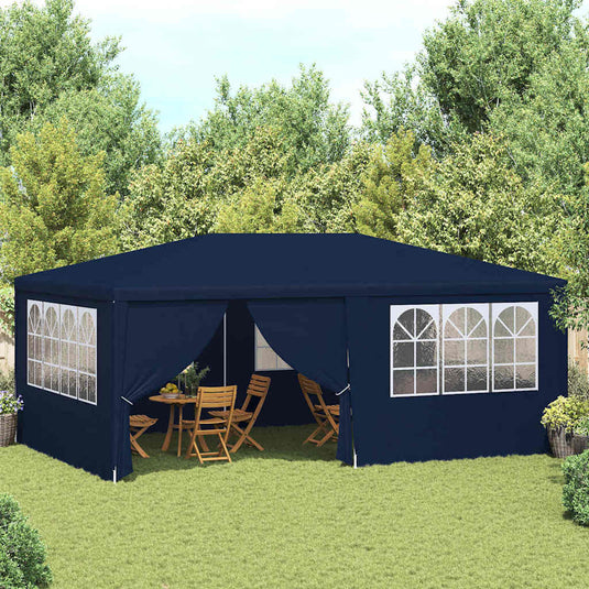 Vidaxl partytent met zijwanden professioneel 90 g m² 4x6 m blauw