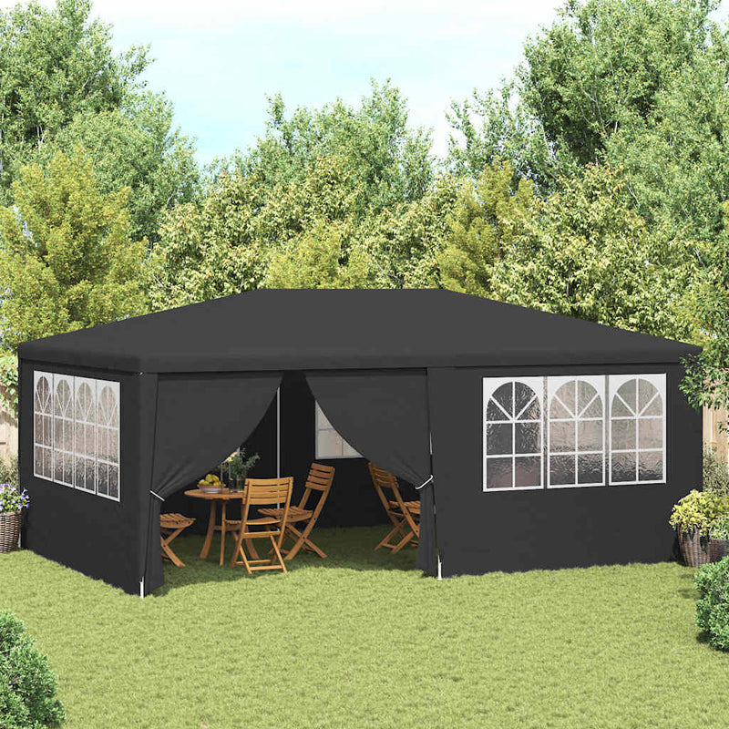 Load image into Gallery viewer, Vidaxl partytent met zijwanden professioneel 90 g m² 4x6 m antraciet
