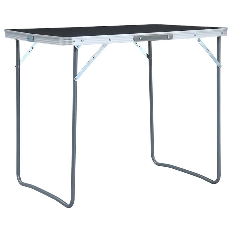 Load image into Gallery viewer, Vidaxl campingtafel inklapbaar met metalen frame 80x60 cm grijs
