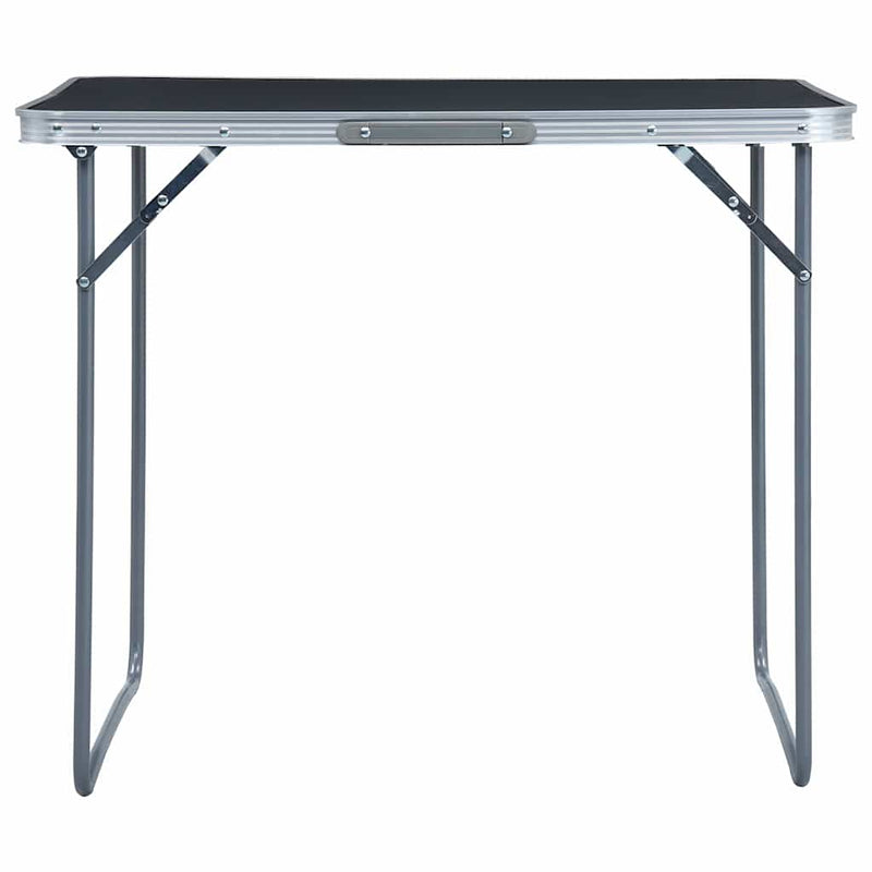 Load image into Gallery viewer, Vidaxl campingtafel inklapbaar met metalen frame 80x60 cm grijs
