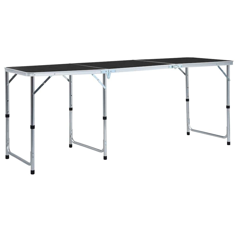 Load image into Gallery viewer, Vidaxl campingtafel inklapbaar 180x60 cm aluminium grijs
