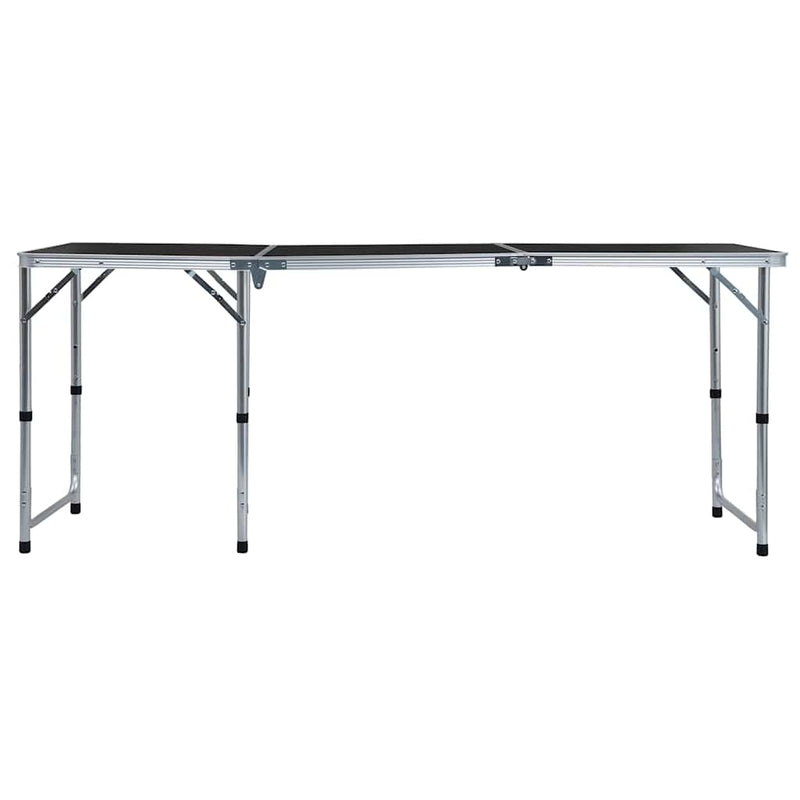 Load image into Gallery viewer, Vidaxl campingtafel inklapbaar 180x60 cm aluminium grijs
