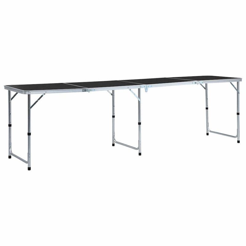 Load image into Gallery viewer, Vidaxl campingtafel inklapbaar 240x60 cm aluminium grijs
