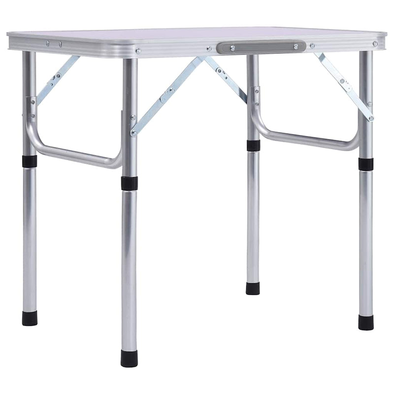 Load image into Gallery viewer, Vidaxl campingtafel inklapbaar 60x45 cm aluminium wit
