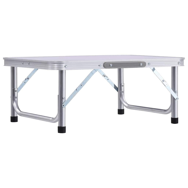 Load image into Gallery viewer, Vidaxl campingtafel inklapbaar 60x45 cm aluminium wit
