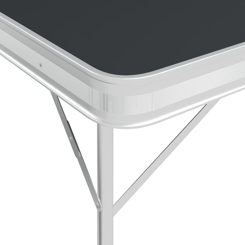 Load image into Gallery viewer, VidaXL Campingtafel inklapbaar met 2 banken aluminium grijs
