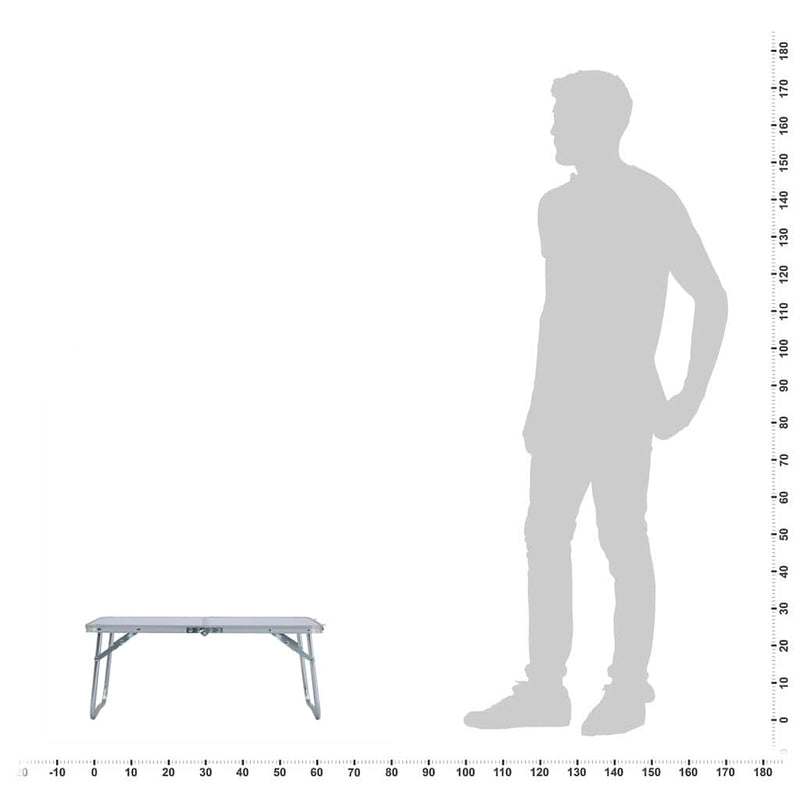 Load image into Gallery viewer, Vidaxl campingtafel inklapbaar 60x40 cm aluminium wit

