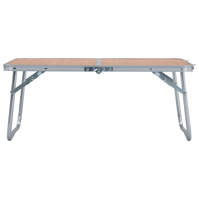 Load image into Gallery viewer, Vidaxl campingtafel inklapbaar 60x40 cm aluminium bruin
