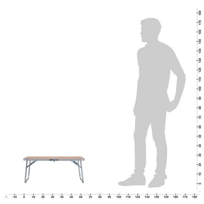 Load image into Gallery viewer, Vidaxl campingtafel inklapbaar 60x40 cm aluminium bruin
